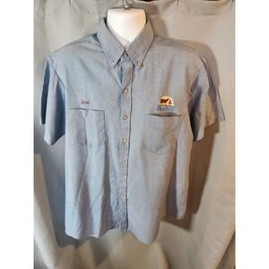 Vintage Blue Bell Ice Cream Riverside USA Uniform Men's Shirt Sz XXL 2XL White